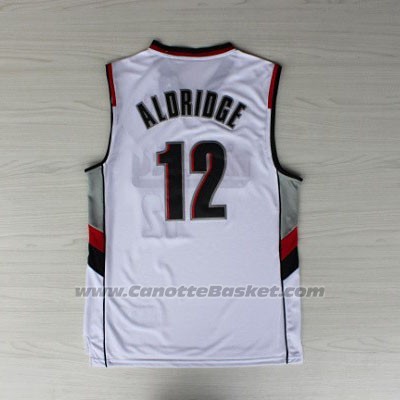 Maglia Portland Trail Blazers Rip City LaMarcus Aldridge #12 Bianco
